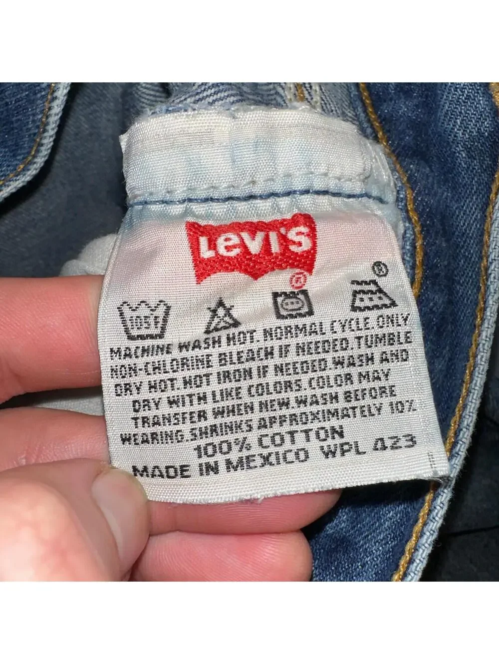 Levis 501 Vintage 90s Mexico Straight Leg Jeans 36x30 Y2K Med Wash Act 33x27
